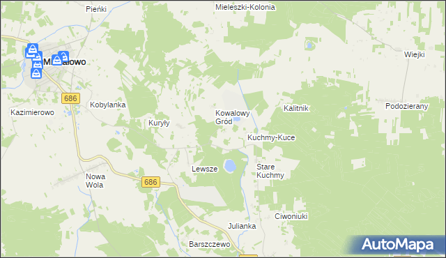 mapa Kuchmy-Pietruki, Kuchmy-Pietruki na mapie Targeo