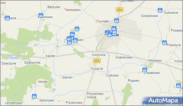 mapa Kuczynka, Kuczynka na mapie Targeo