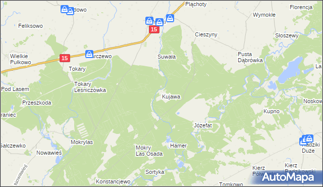 mapa Kujawa gmina Golub-Dobrzyń, Kujawa gmina Golub-Dobrzyń na mapie Targeo