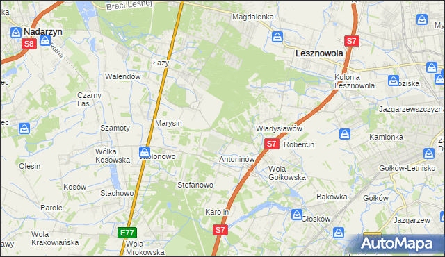 mapa Kuleszówka, Kuleszówka na mapie Targeo
