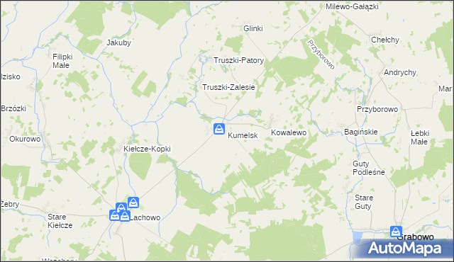 mapa Kumelsk, Kumelsk na mapie Targeo