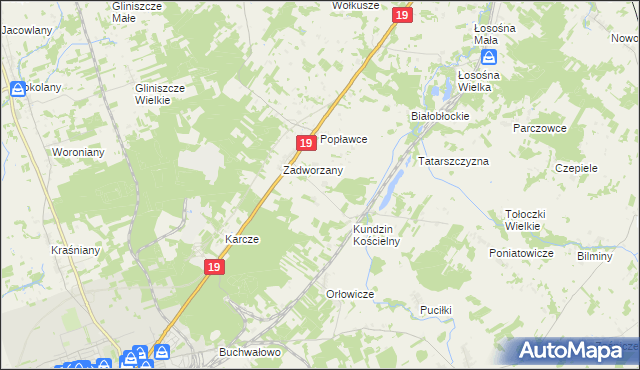 mapa Kundzin, Kundzin na mapie Targeo