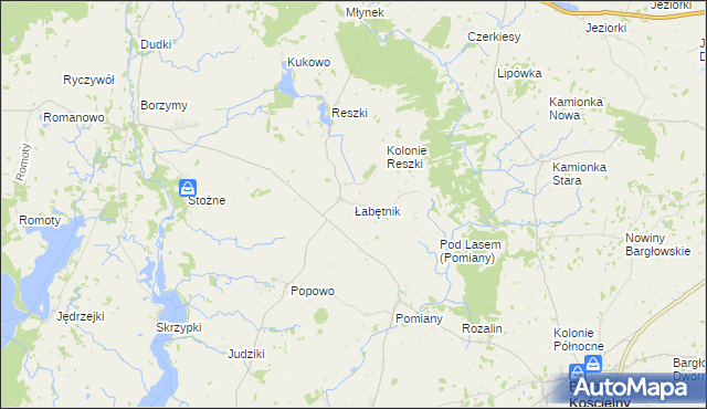 mapa Łabętnik, Łabętnik na mapie Targeo