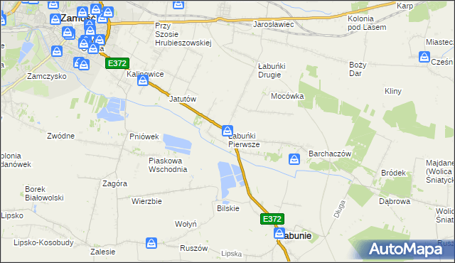 mapa Łabuńki Pierwsze, Łabuńki Pierwsze na mapie Targeo