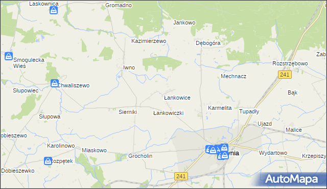 mapa Łankowice, Łankowice na mapie Targeo
