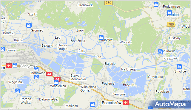 mapa Las gmina Przeciszów, Las gmina Przeciszów na mapie Targeo