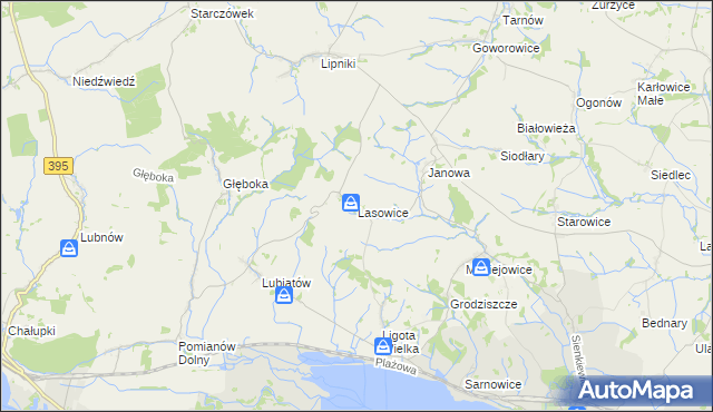 mapa Lasowice gmina Otmuchów, Lasowice gmina Otmuchów na mapie Targeo