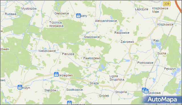 mapa Łazarzowice, Łazarzowice na mapie Targeo