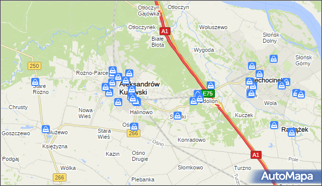 mapa Łazieniec, Łazieniec na mapie Targeo