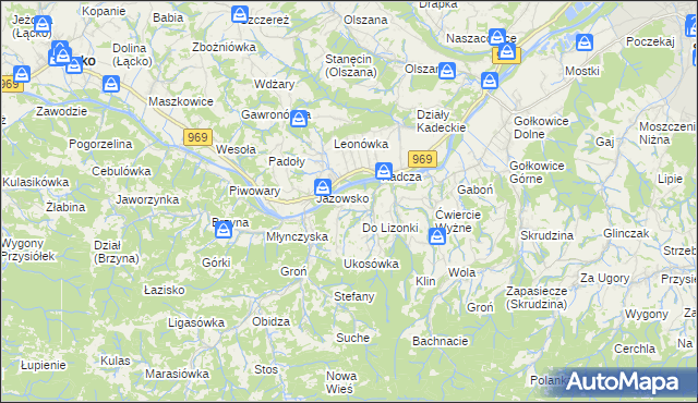 mapa Łazy Brzyńskie, Łazy Brzyńskie na mapie Targeo