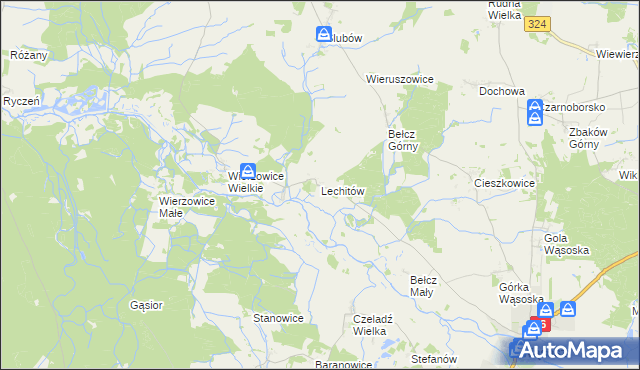 mapa Lechitów, Lechitów na mapie Targeo