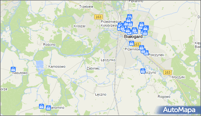 mapa Łęczynko, Łęczynko na mapie Targeo