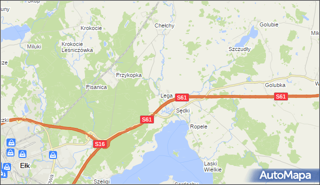 mapa Lega, Lega na mapie Targeo
