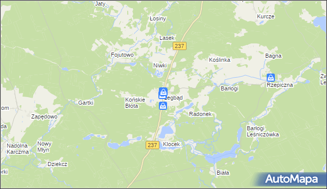 mapa Legbąd, Legbąd na mapie Targeo