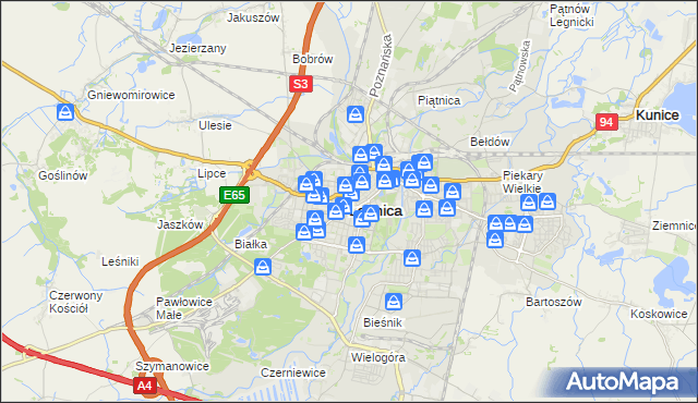 mapa Legnicy, Legnica na mapie Targeo