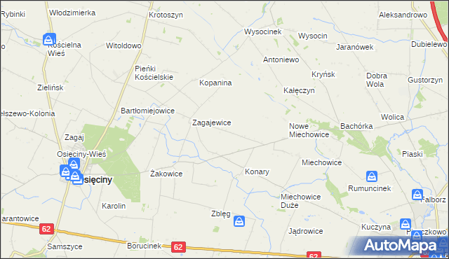 mapa Lekarzewice, Lekarzewice na mapie Targeo