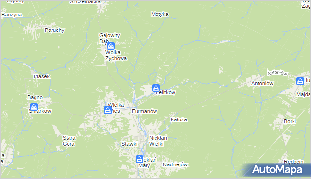 mapa Lelitków, Lelitków na mapie Targeo