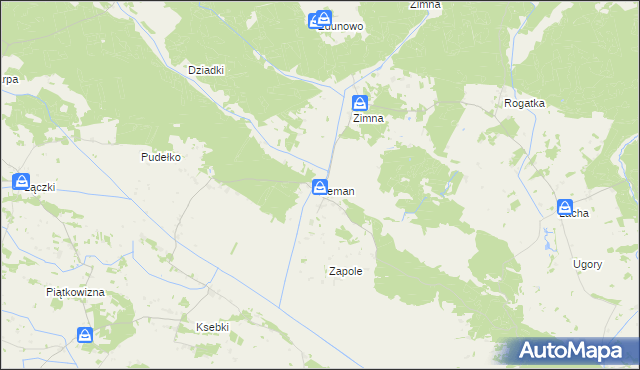 mapa Leman, Leman na mapie Targeo