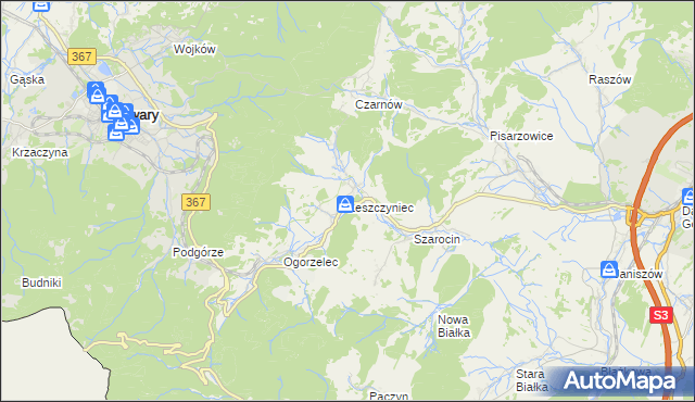 mapa Leszczyniec, Leszczyniec na mapie Targeo