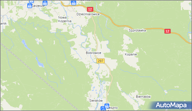 mapa Leszno Dolne, Leszno Dolne na mapie Targeo