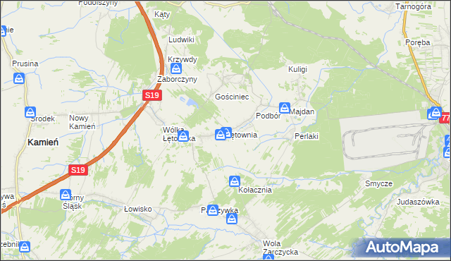 mapa Łętownia gmina Nowa Sarzyna, Łętownia gmina Nowa Sarzyna na mapie Targeo