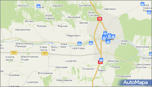 mapa Lipa-Miklas, Lipa-Miklas na mapie Targeo
