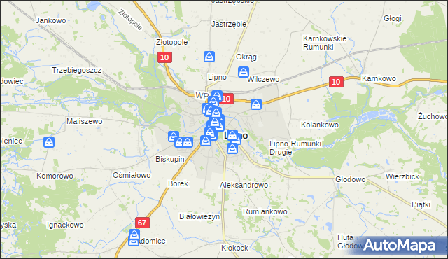 mapa Lipno, Lipno na mapie Targeo