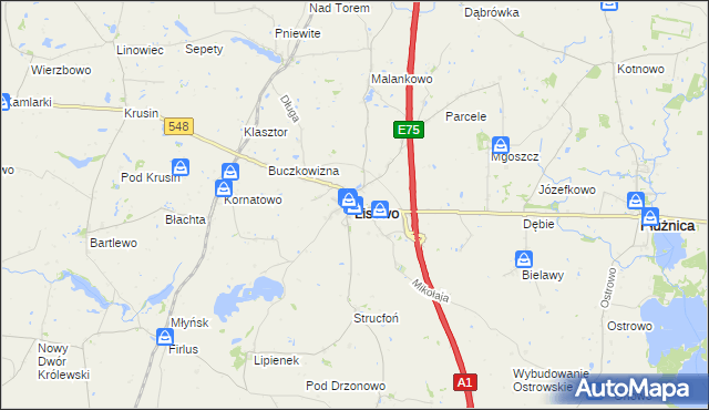 mapa Lisewo powiat chełmiński, Lisewo powiat chełmiński na mapie Targeo