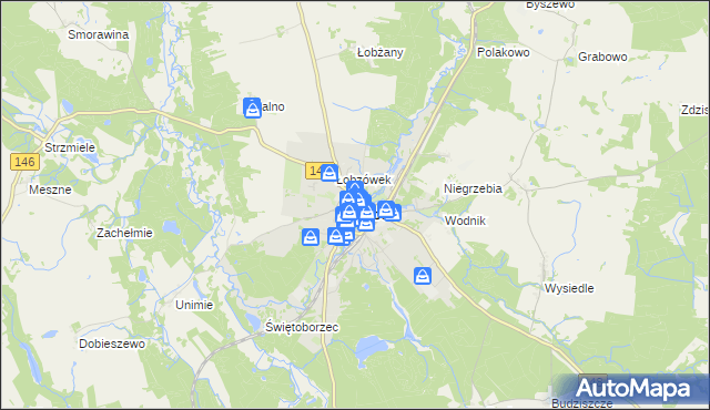 mapa Łobez, Łobez na mapie Targeo