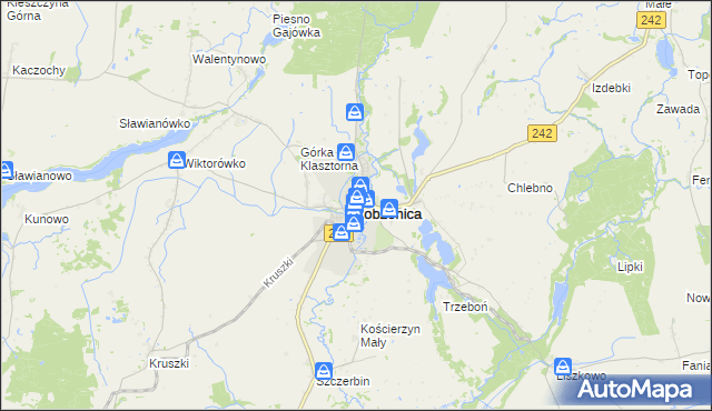 mapa Łobżenica, Łobżenica na mapie Targeo