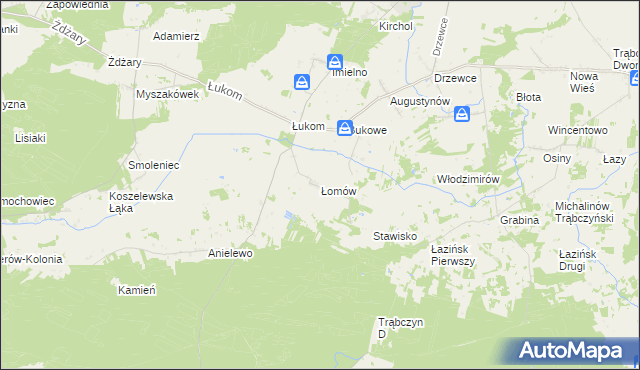 mapa Łomów, Łomów na mapie Targeo