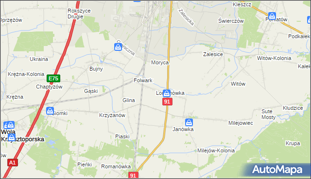 mapa Longinówka, Longinówka na mapie Targeo