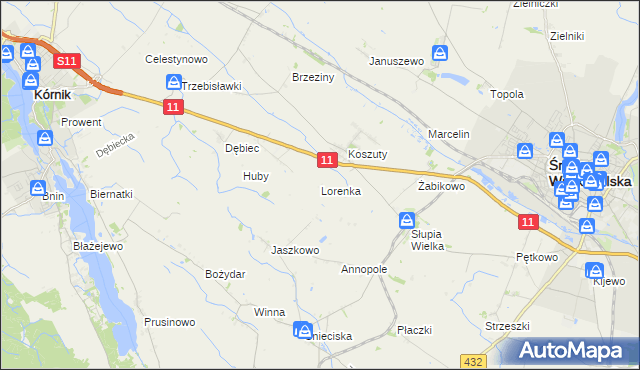 mapa Lorenka, Lorenka na mapie Targeo