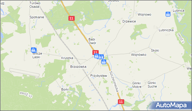 mapa Lotyń gmina Okonek, Lotyń gmina Okonek na mapie Targeo