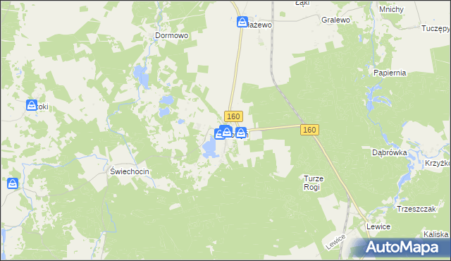 mapa Łowyń, Łowyń na mapie Targeo