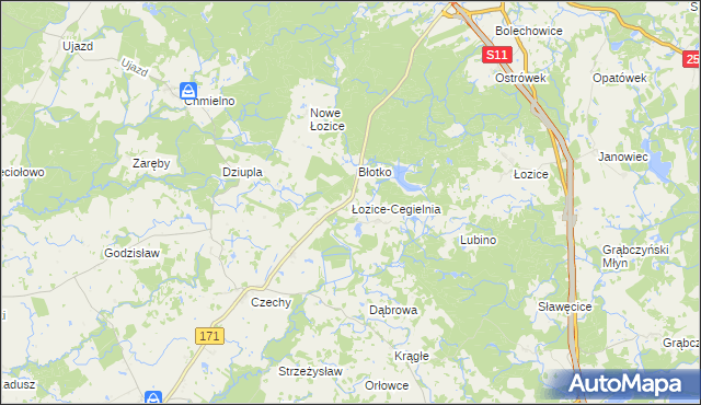 mapa Łozice-Cegielnia, Łozice-Cegielnia na mapie Targeo