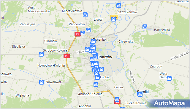 mapa Lubartów, Lubartów na mapie Targeo