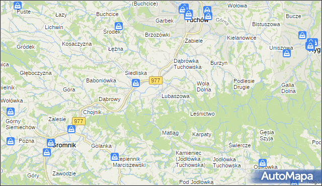 mapa Lubaszowa, Lubaszowa na mapie Targeo