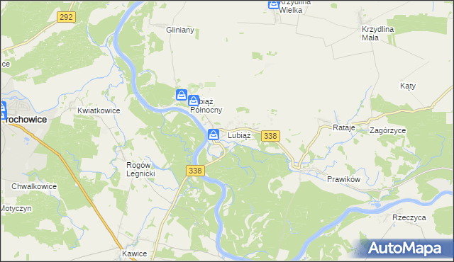 mapa Lubiąż, Lubiąż na mapie Targeo