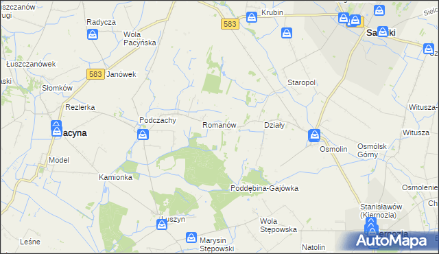 mapa Lubików, Lubików na mapie Targeo