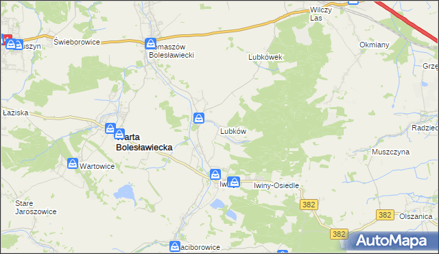 mapa Lubków, Lubków na mapie Targeo