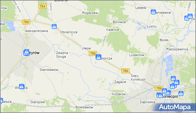 mapa Luborcza, Luborcza na mapie Targeo