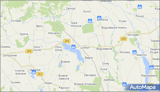 mapa Lubotyń gmina Babiak, Lubotyń gmina Babiak na mapie Targeo
