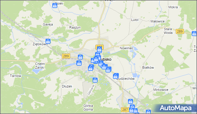 mapa Lubsko, Lubsko na mapie Targeo