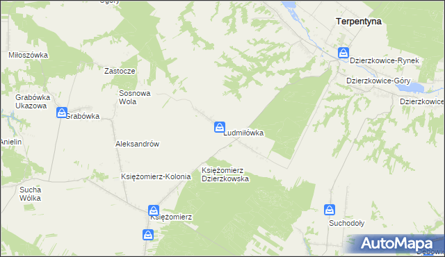 mapa Ludmiłówka, Ludmiłówka na mapie Targeo