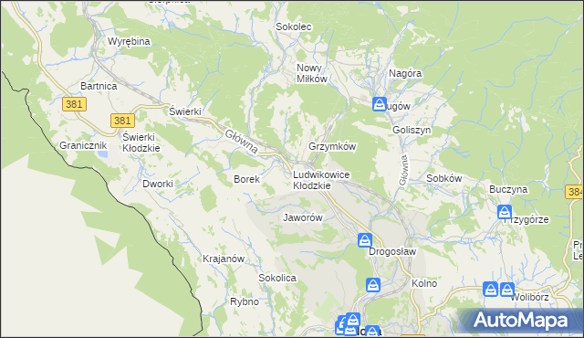 mapa Ludwikowice Kłodzkie, Ludwikowice Kłodzkie na mapie Targeo