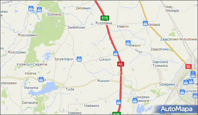 mapa Łukocin, Łukocin na mapie Targeo