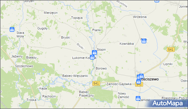 mapa Łukomie gmina Rościszewo, Łukomie gmina Rościszewo na mapie Targeo
