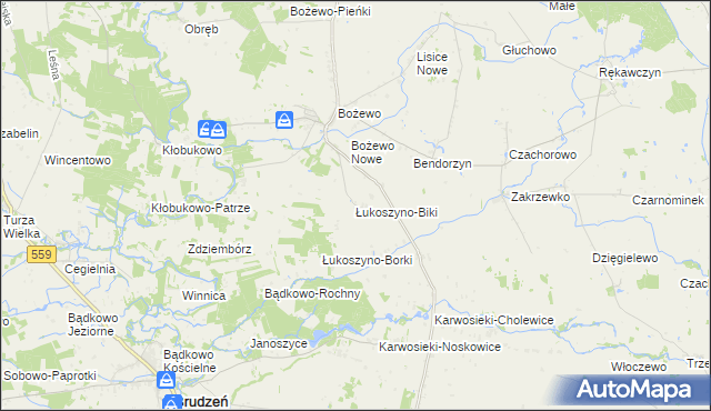 mapa Łukoszyno-Biki, Łukoszyno-Biki na mapie Targeo