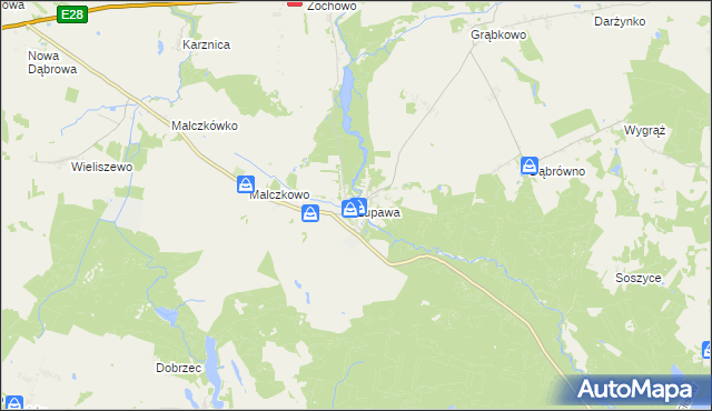 mapa Łupawa, Łupawa na mapie Targeo